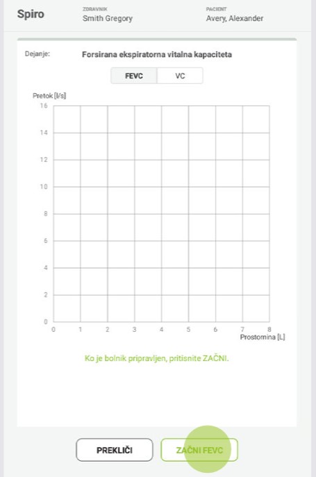 MESI mTABLET SPIRO - IZVAJANJE MERITEV FEVC - Korak 4