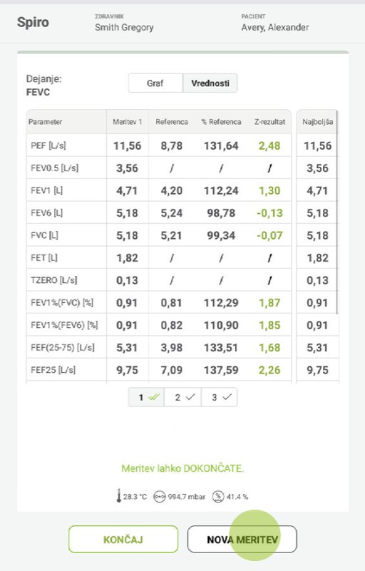 MESI mTABLET SPIRO -SPIRO – MANEVER FEVC- Korak 3