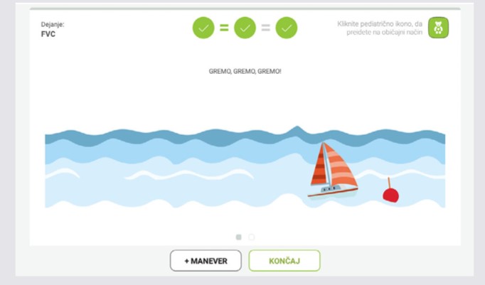 MESI mTABLET SPIRO -Pediatrični način z animacijo