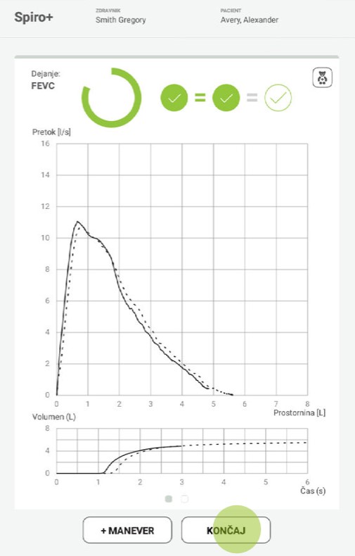 MESI mTABLET SPIRO -SPIRO+ – MANEVER FEVC- Korak 1