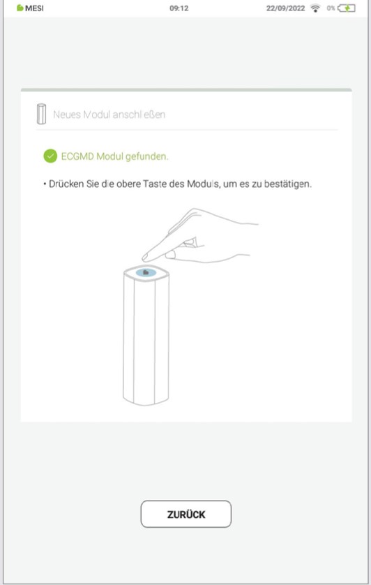MESI mTABLET ECG-EKOPPLUNG - Schritt 3