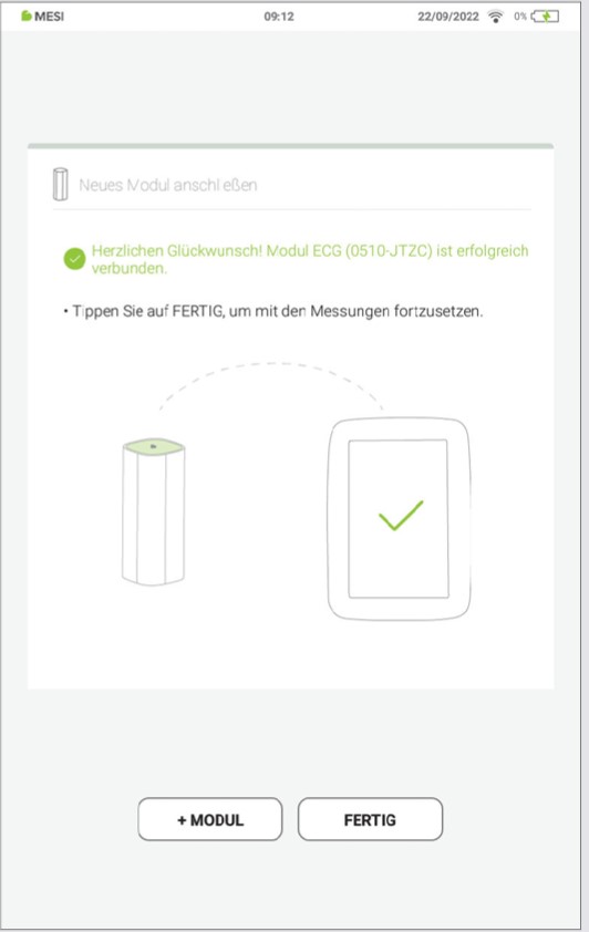 MESI mTABLET ECG-EKOPPLUNG - Schritt 4