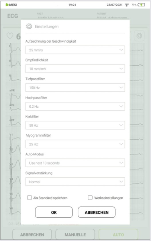 MESI mTABLET ECG-EKGAUFZEICHUNUNG- Schritt 9