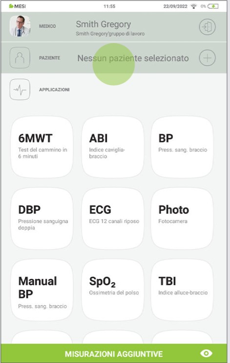 MESI mTABLET ECG-REGISTRARE L'ECG- Fase 1