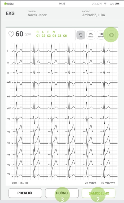 MESI mTABLET ECG-SNEMANJE EKG - 5 Korak