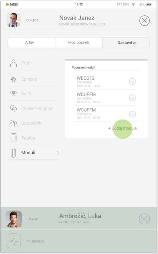 MESI mTABLET ECG-BLUETOOTH POVEZOVANJE - Korak 1