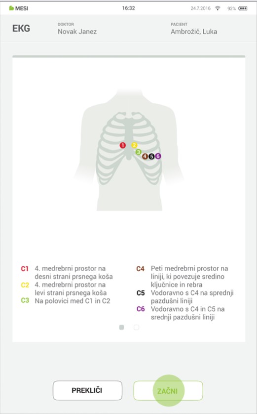 MESI mTABLET ECG-SNEMANJE EKG - Korak 6