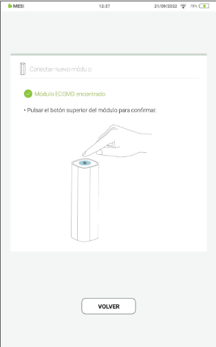 MESI mTABLET ECG - Pairing - Step 3