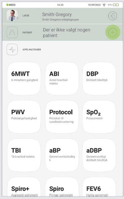 DA - MESI mTABLET ABI -UDFØRELSE AF EN ABI-MÅLING - Step 1