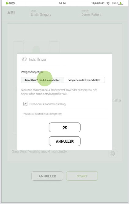 DA - MESI mTABLET ABI -UDFØRELSE AF EN ABI-MÅLING - Step 3