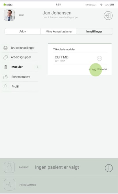 NO - MESI mTABLET ABI - SAMMENKOBLING - Step 1