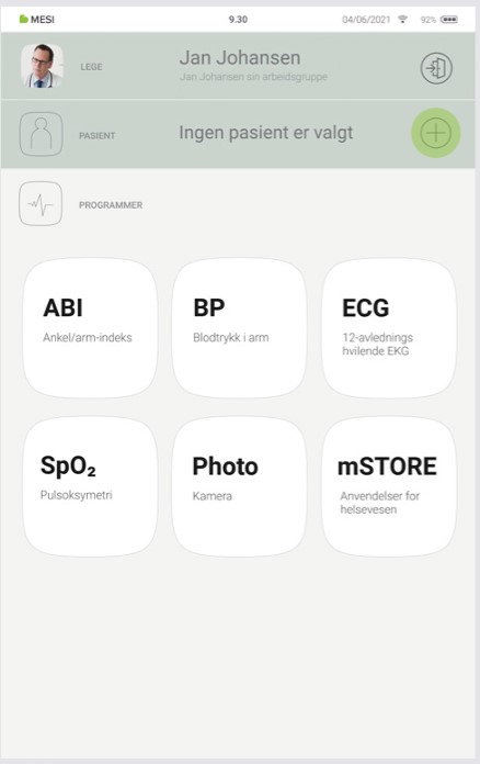 NO - MESI mTABLET ABI - ADDING EN PASIENT - Step 1