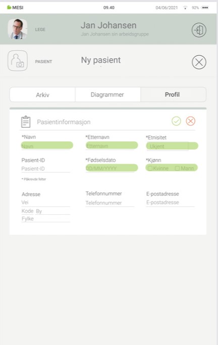 NO - MESI mTABLET ABI - ADDING EN PASIENT - Step 2