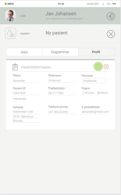 NO - MESI mTABLET ABI - ADDING EN PASIENT - Step 3