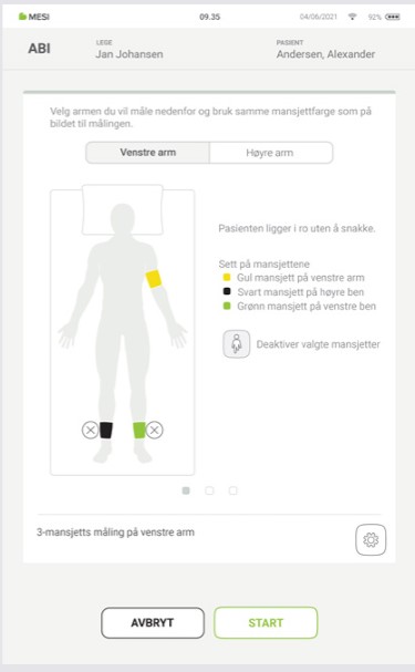 NO - MESI mTABLET ABI - UTFØRE EN ABIMÅLING -Step 4