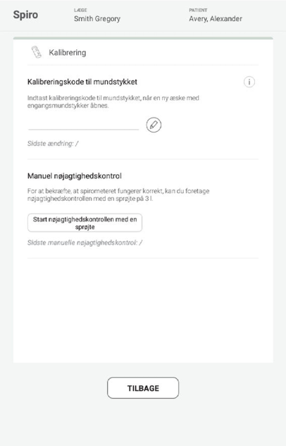MESI mTABLET SPIRO - Calibration and calibration check
