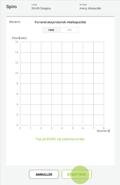 MESI mTABLET SPIRO - Performing FEVC measurement - Step 4