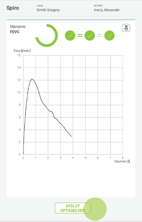 MESI mTABLET SPIRO - Performing FEVC measurement - Step 5