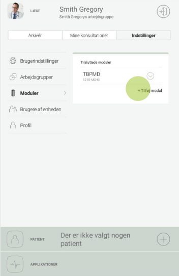 MESI mTABLET SPIRO - Pairing - Step 1