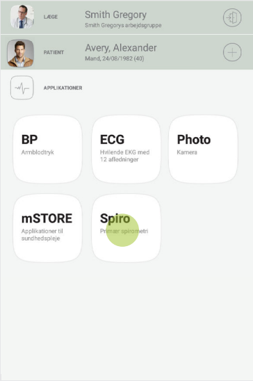 MESI mTABLET SPIRO - Performing FEVC measurement - Step 2