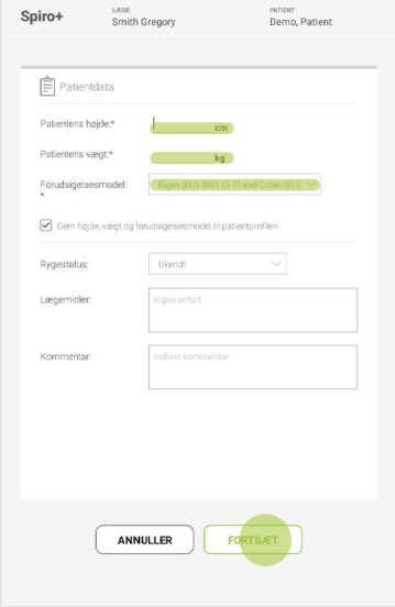 MESI mTABLET SPIRO - Preparation for spirometry measurement - Step 4