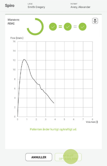MESI mTABLET SPIRO - Spiro FEBC maneuver - Step 1