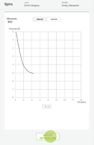 MESI mTABLET SPIRO - Spiro SVC maneuver - Step 1