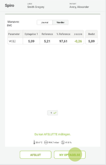 MESI mTABLET SPIRO - Spiro SVC maneuver - Step 2