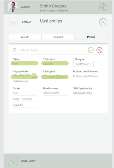 FI - MESI mTABLET SPIRO - POTILAAN LISÄÄMINEN - Step 2