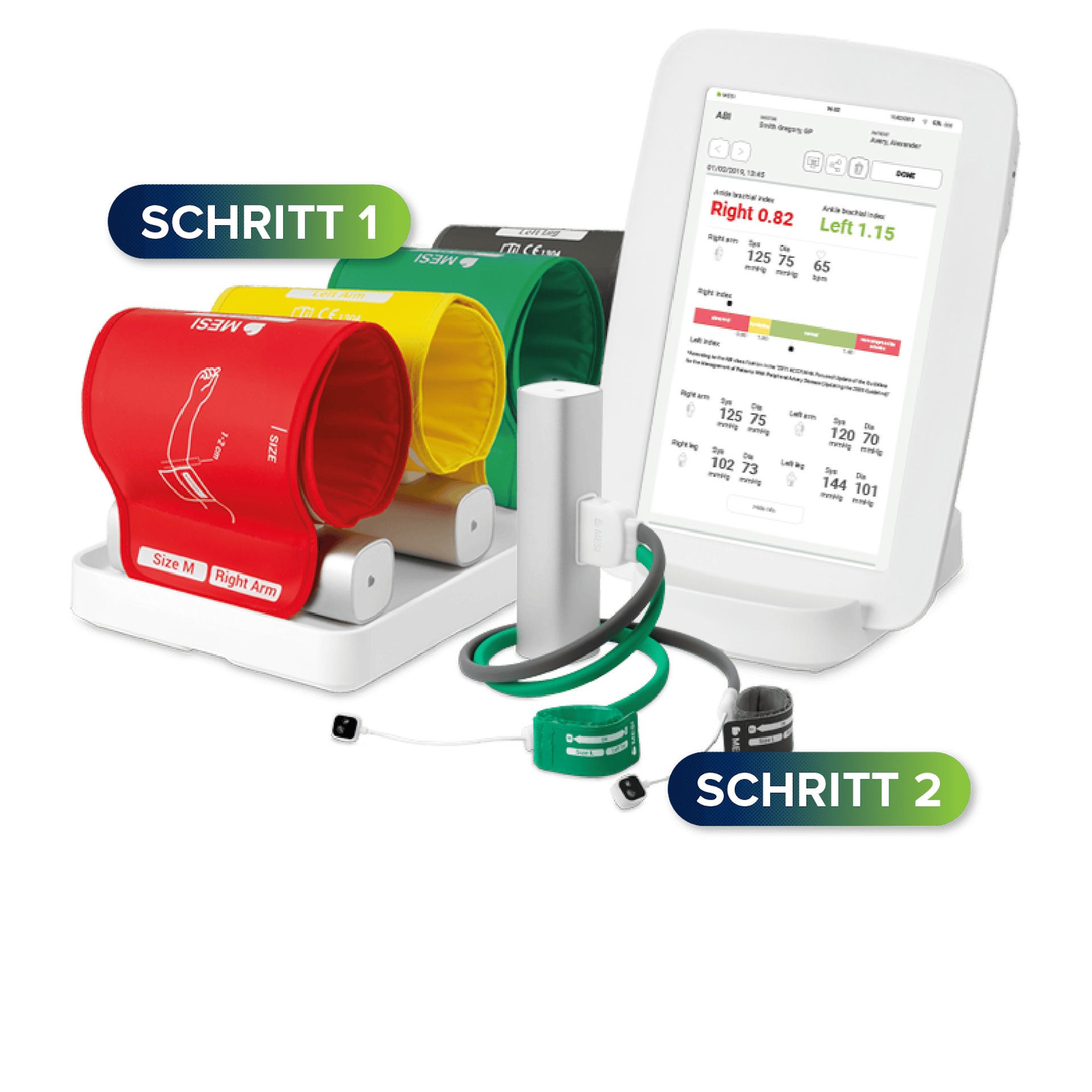 Arterielle Beurteilung in zwei Schritten