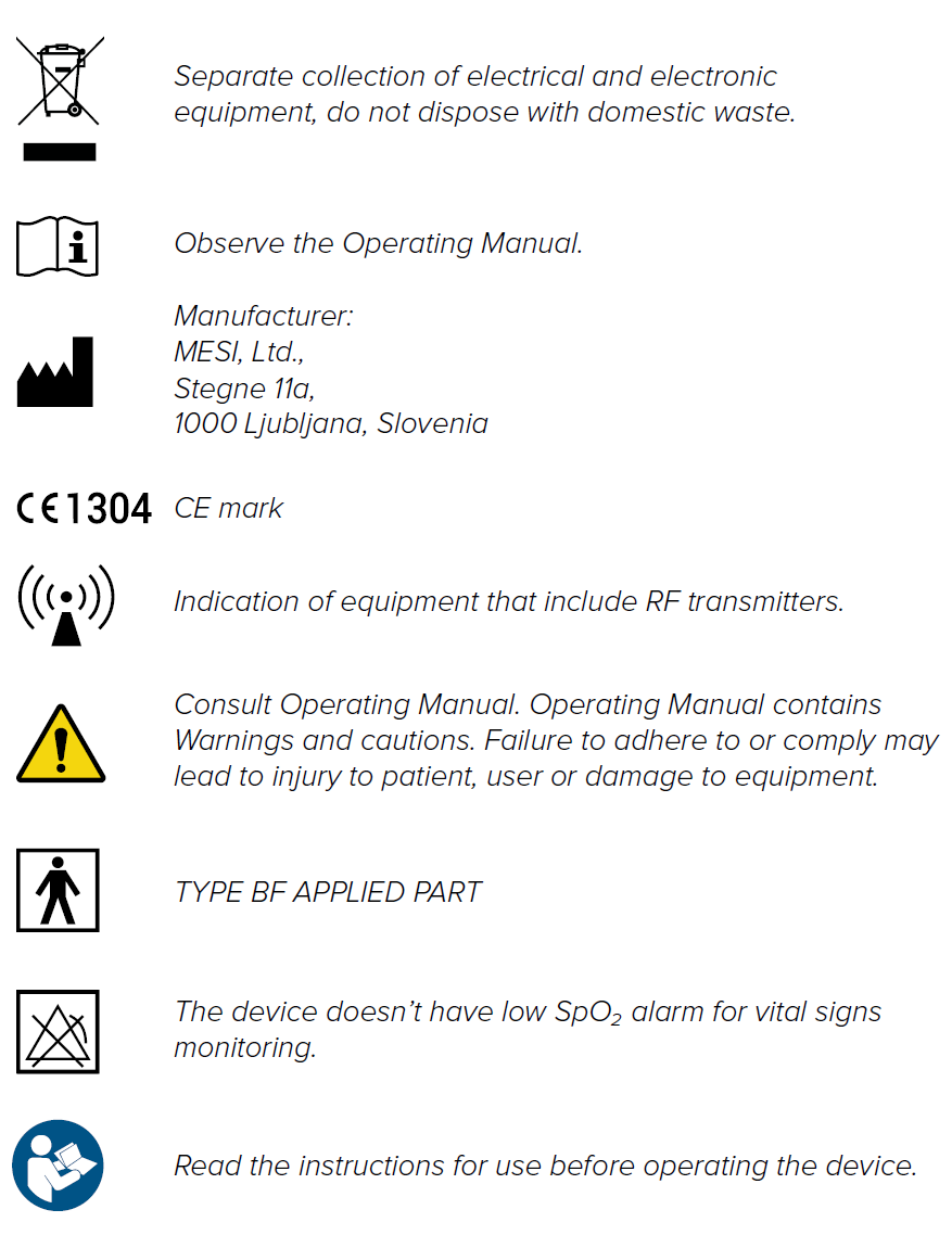 SpO2 important labels