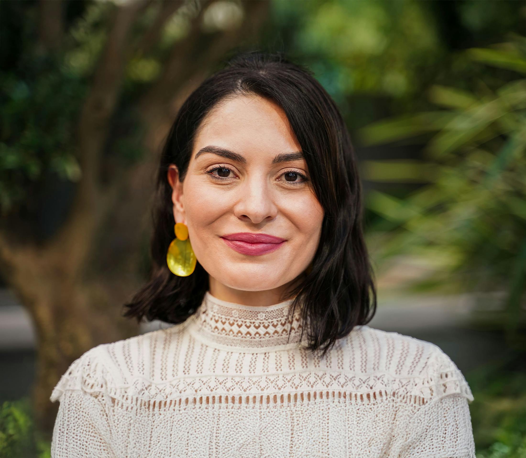Woman smiling