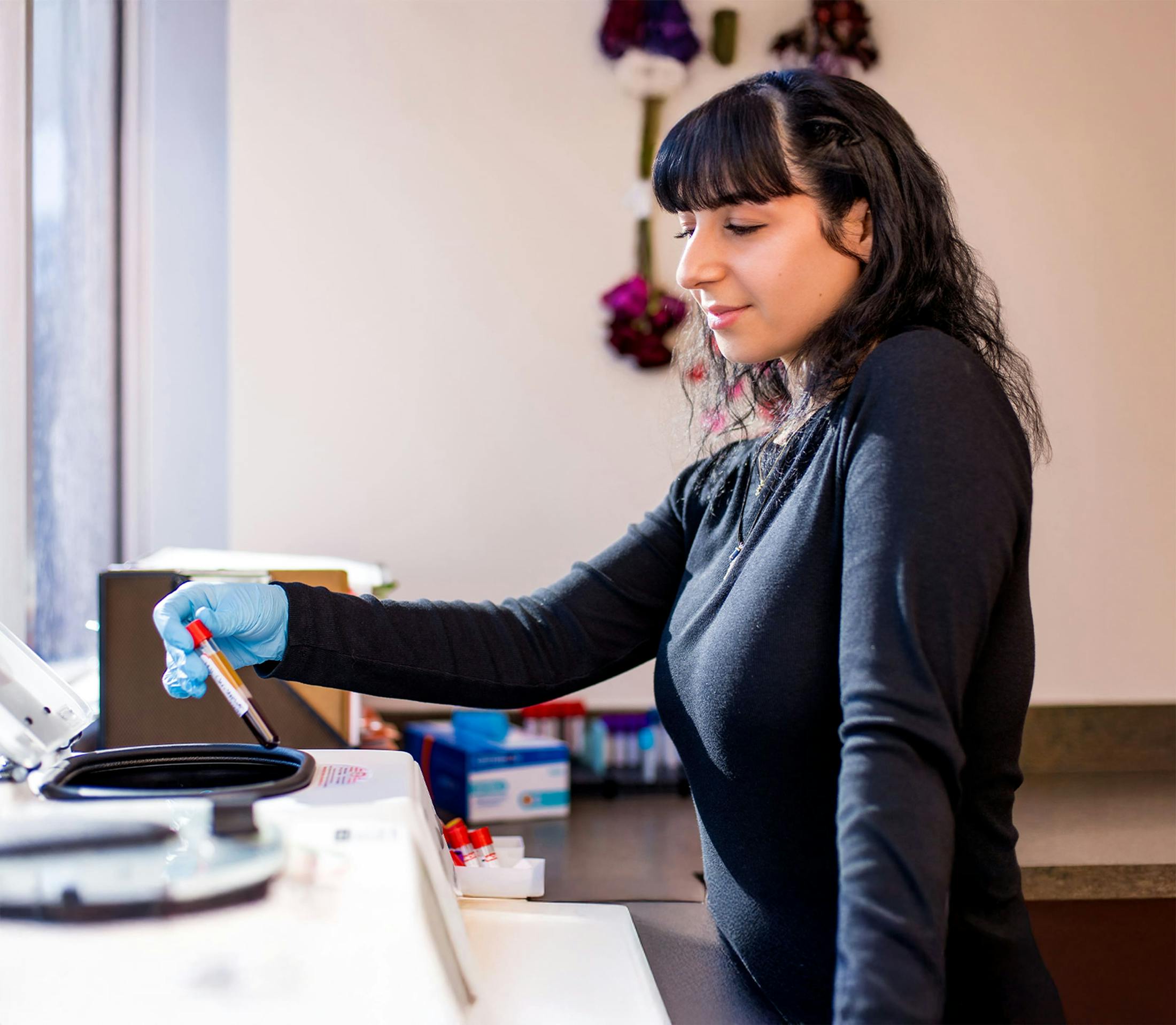 Nurse during treatment