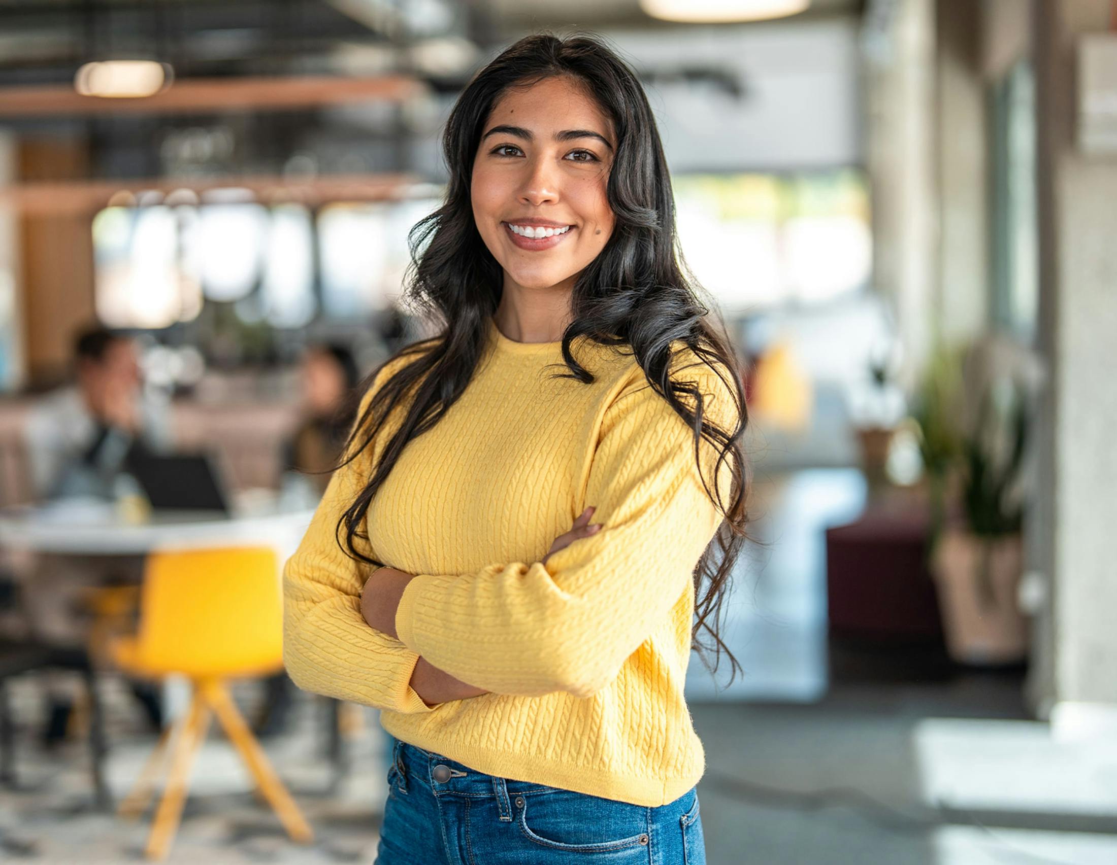 Woman smiling