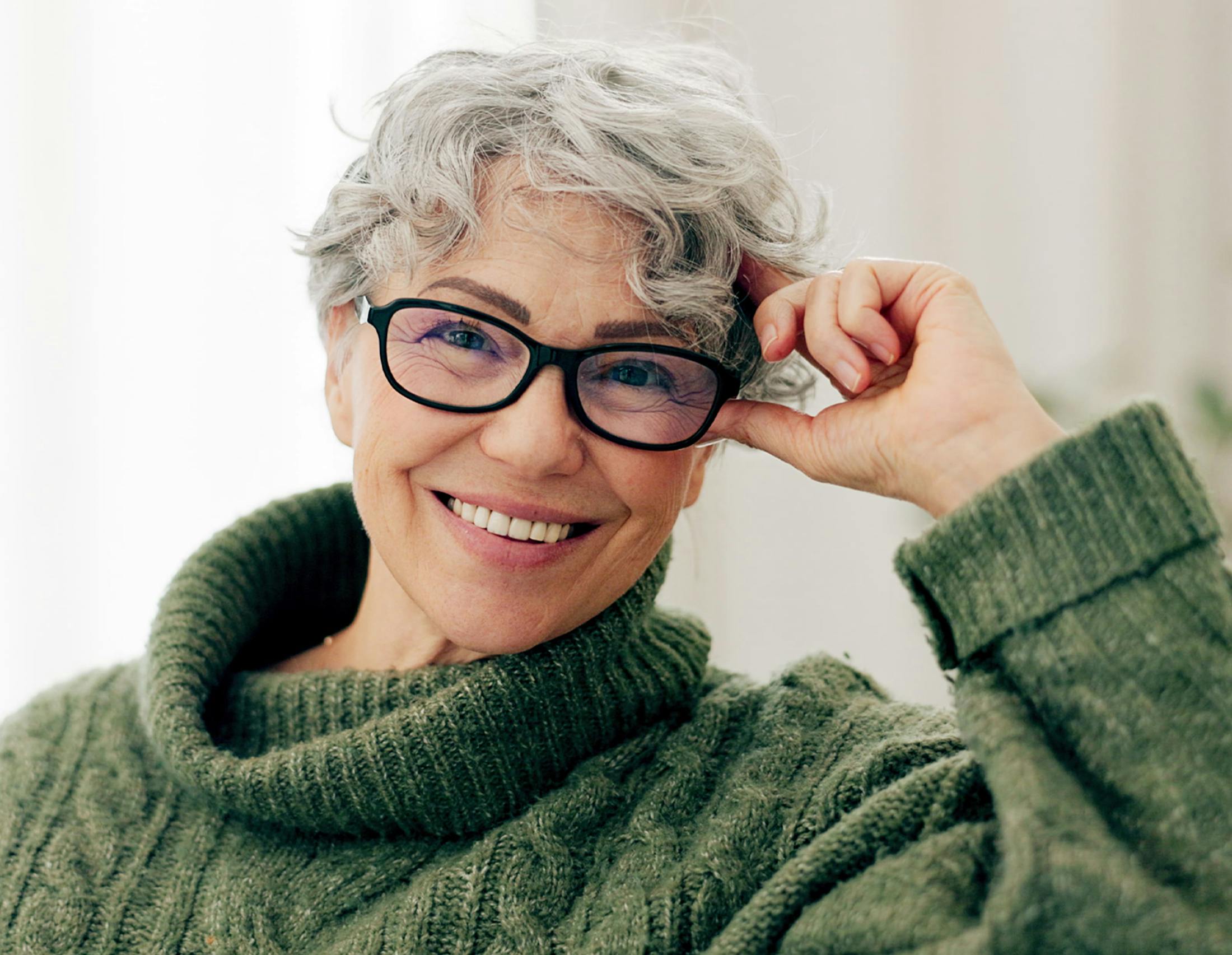 Woman smiling