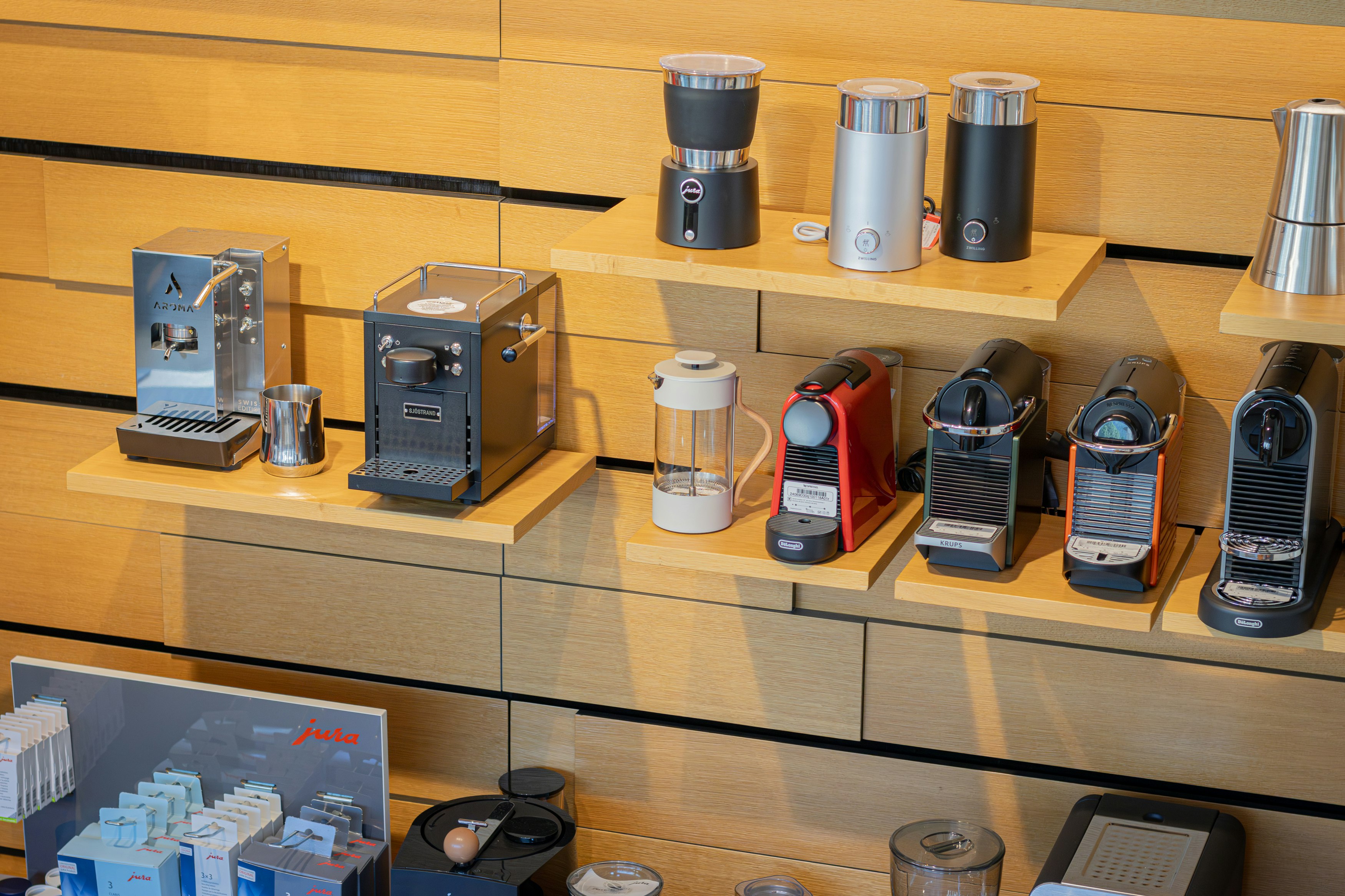 Kaffeemschinen im Pomatti Store