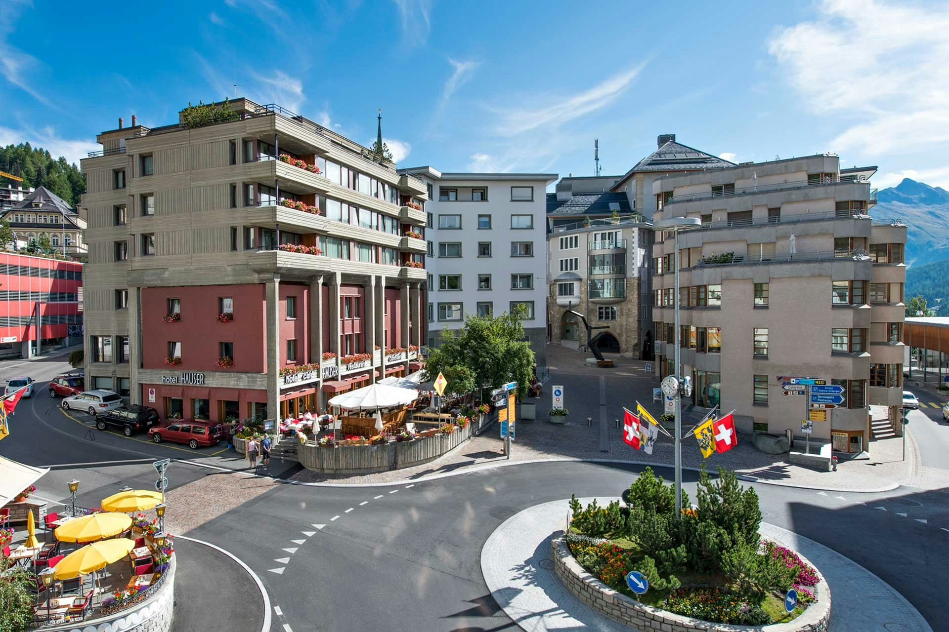 Hotel Hauser St. Moritz Aussenansicht