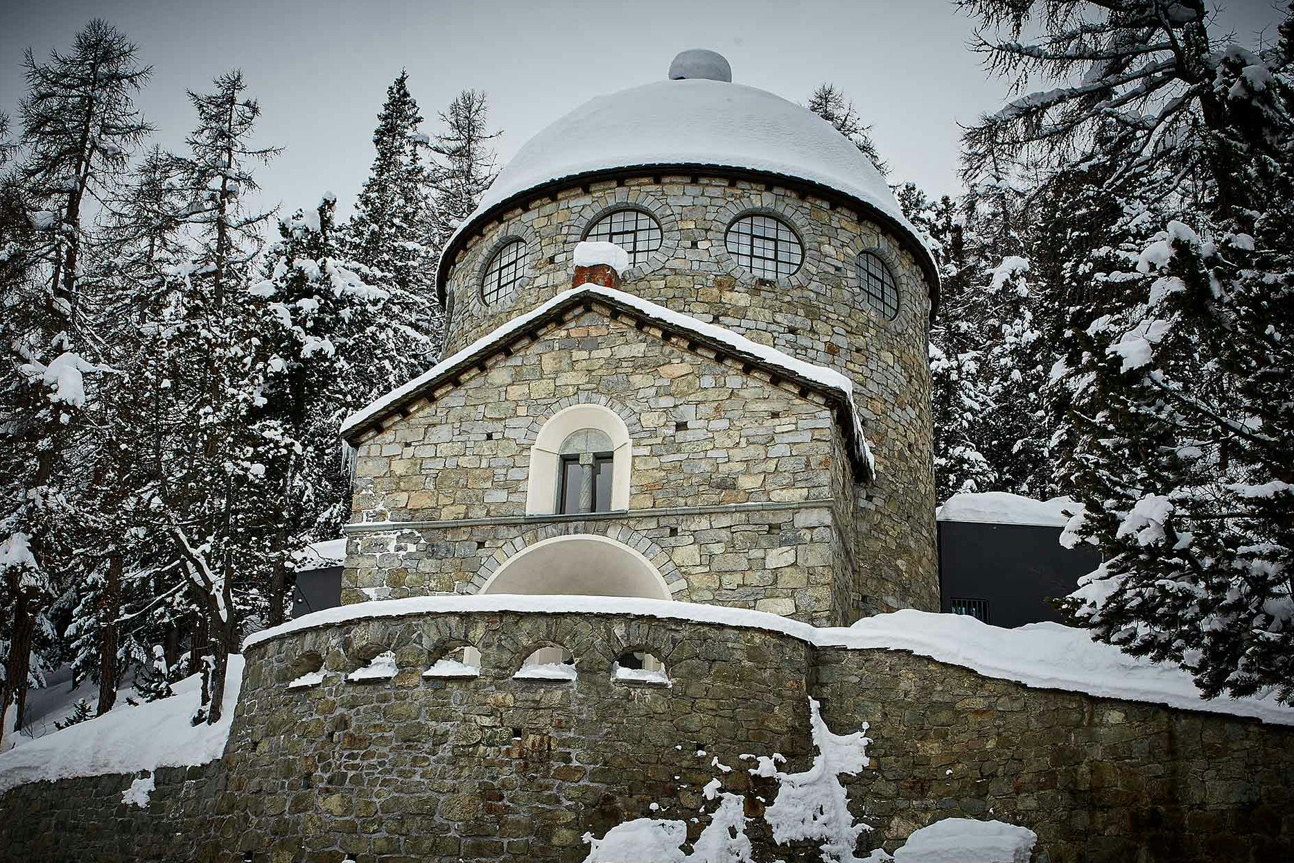 Segantini Museum Aussenansicht Winter