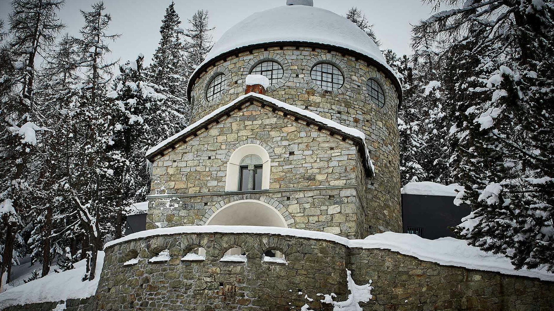 Segantini Museum Aussenansicht Winter