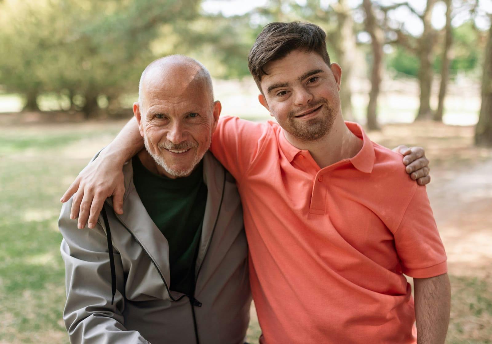 two men embracing