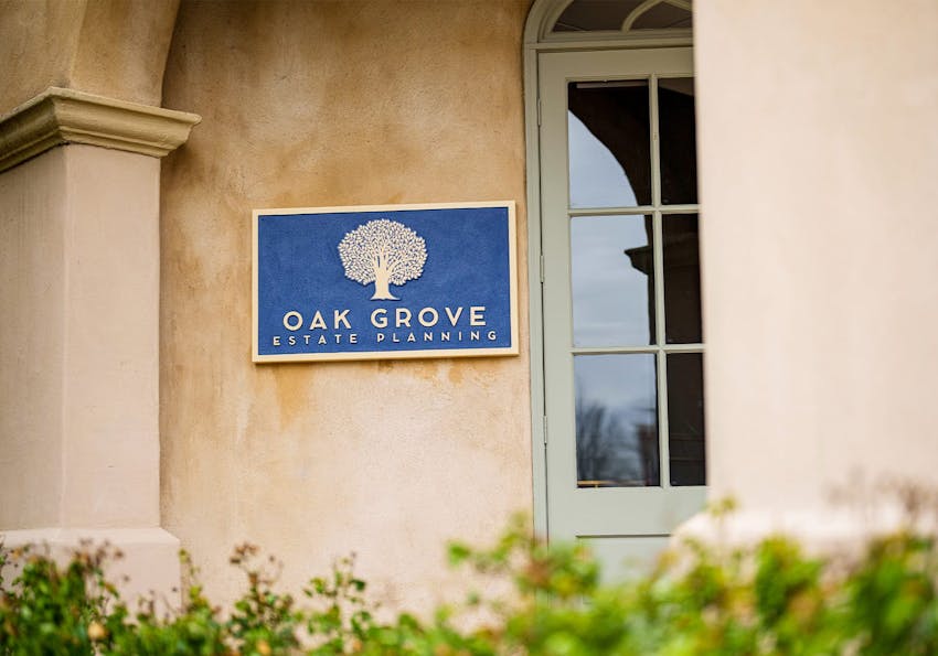 Oak Grove logo on the wall