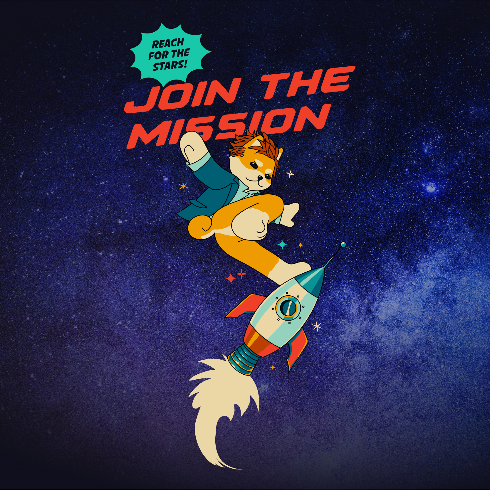 Dogelon character illustration with retro comic-style coloring.