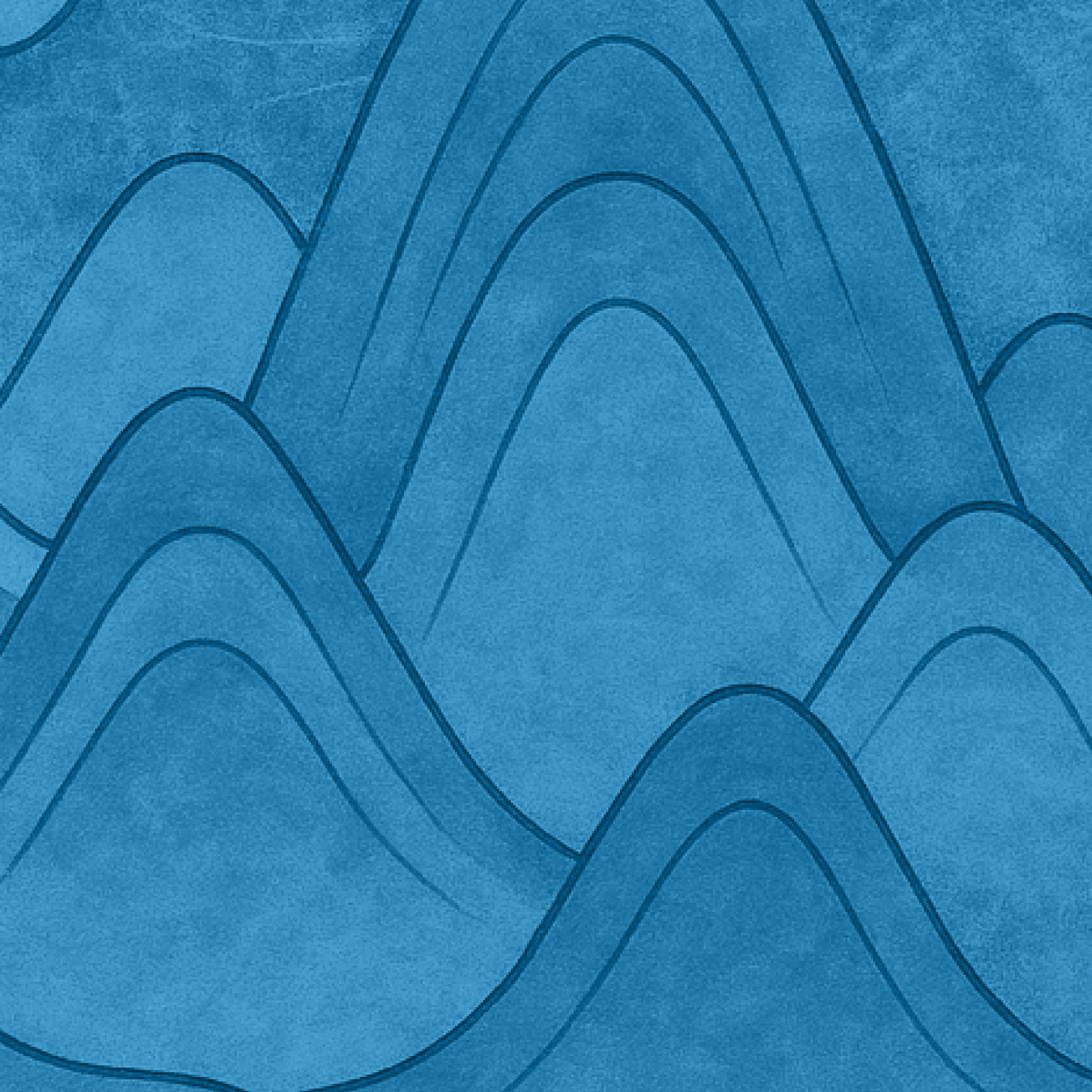 Layered blue contour design inspired by elevation maps, used as part of the brand identity.
