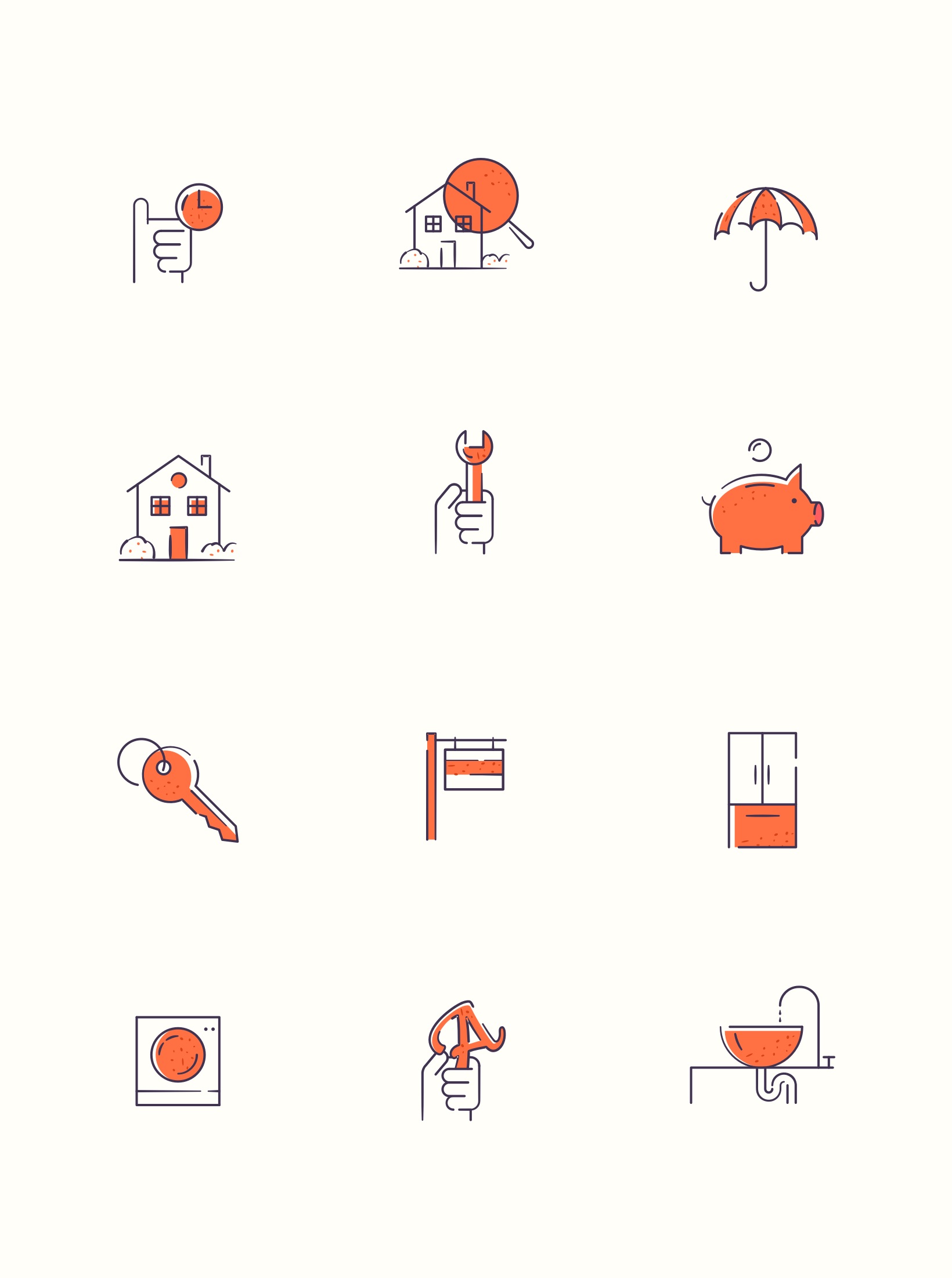 Armadillo icon set featuring small character-style illustrations.