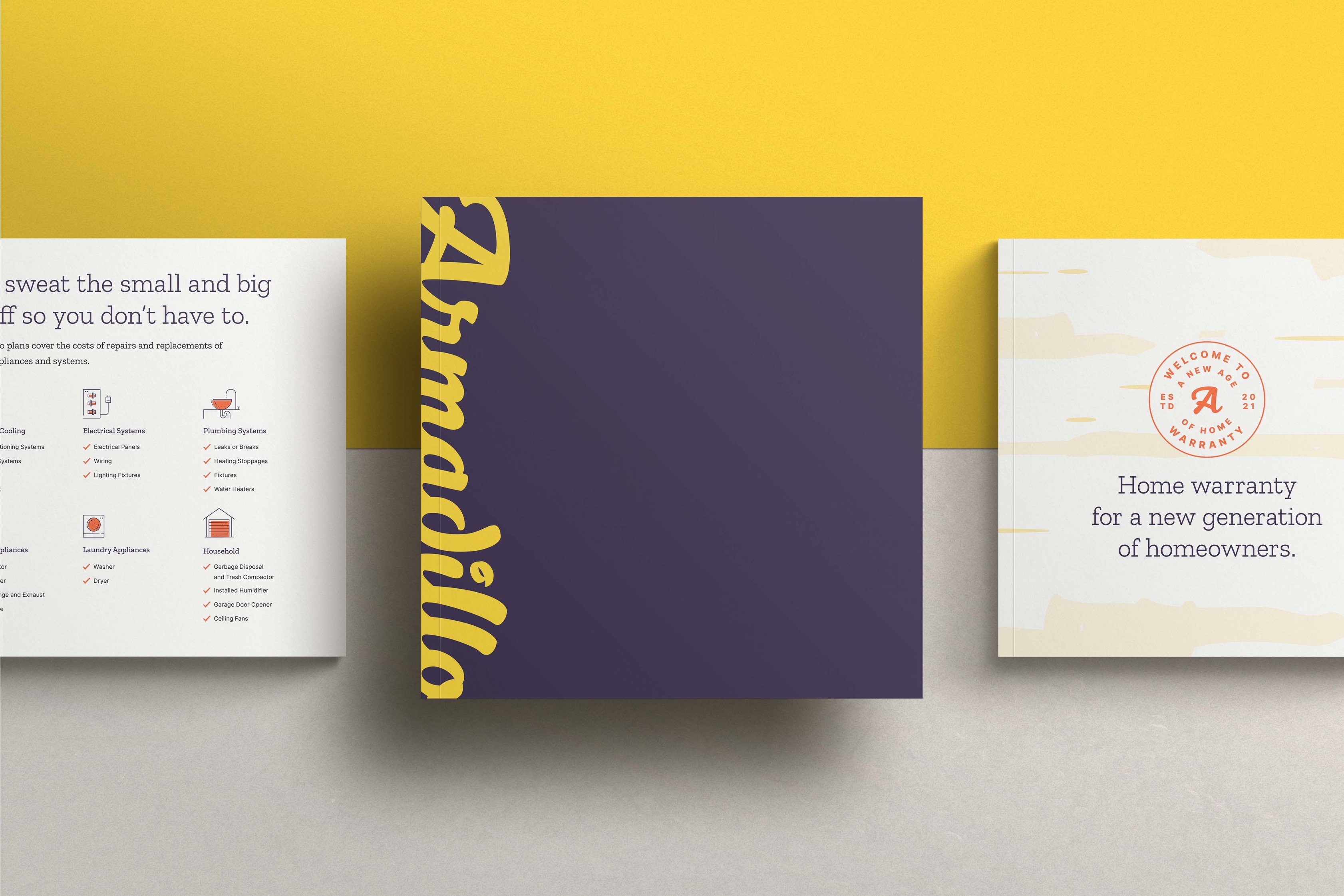 Armadillo brand binder with printed UI designs displayed on navy background.