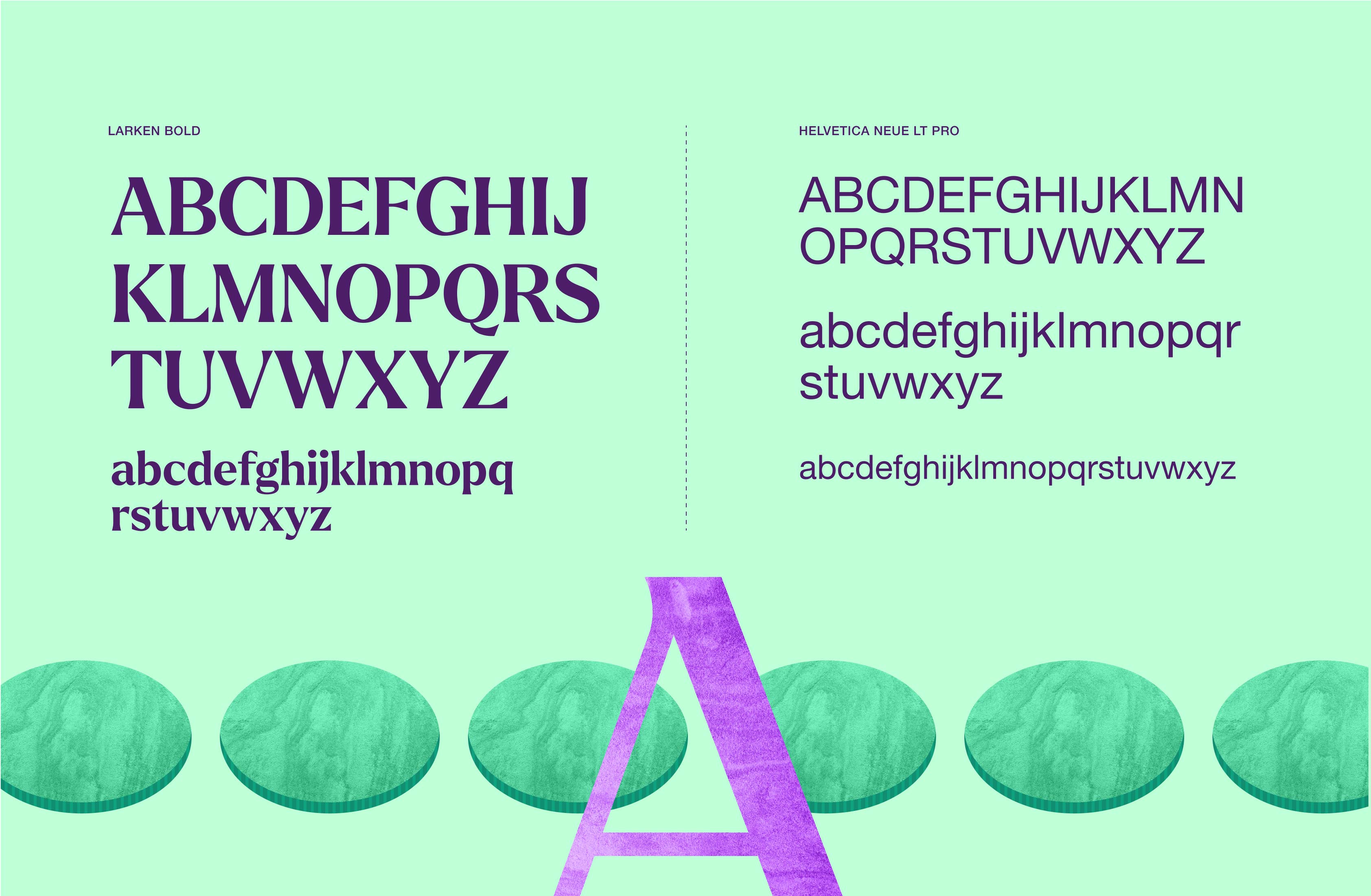 Illustrated typeface on a light graphic.