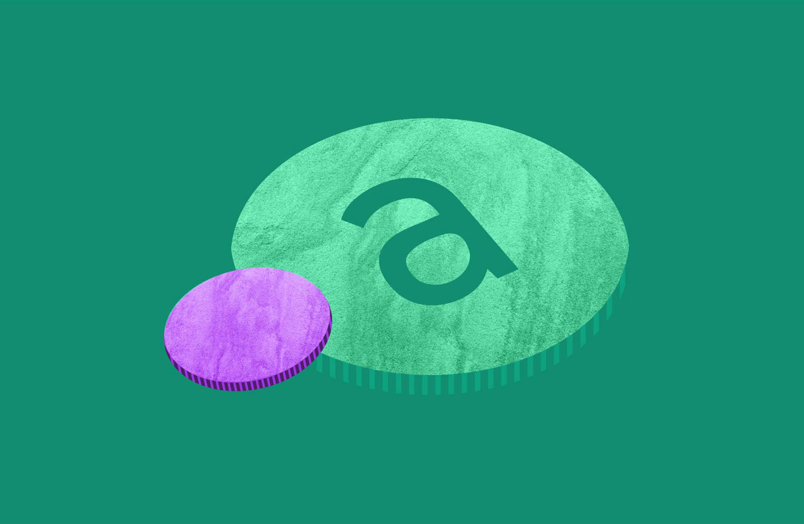 Green coin-style illustration with financial or currency symbolism.