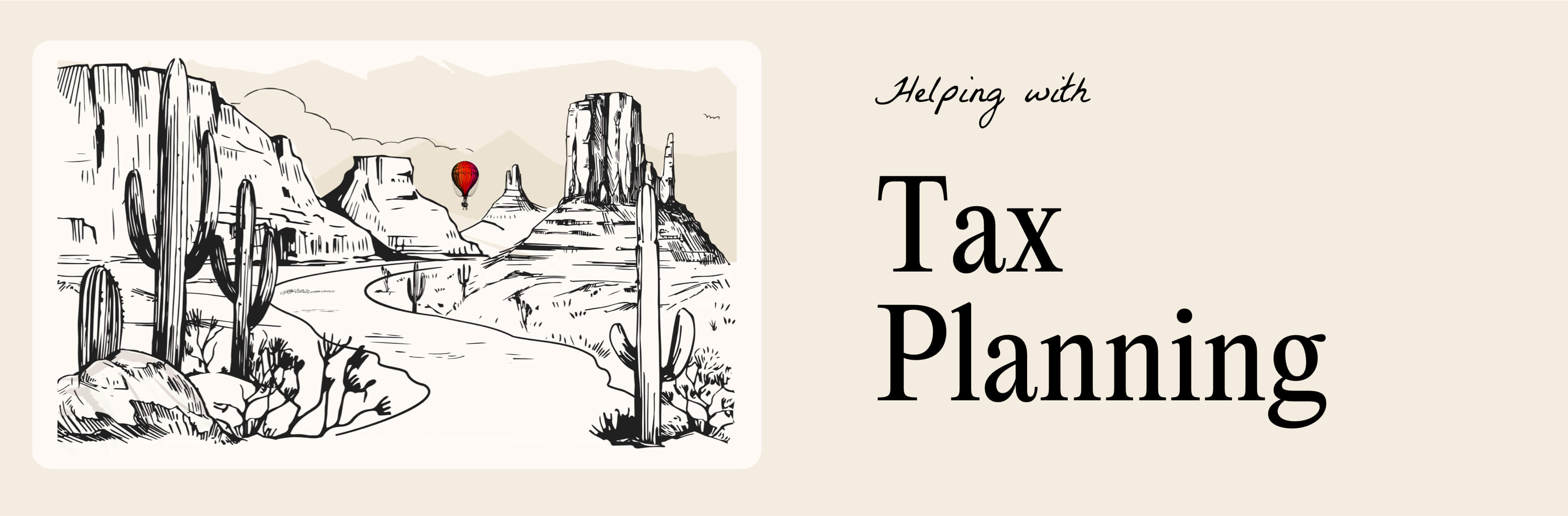 Website section visual for investment planning, featuring financial illustrations.