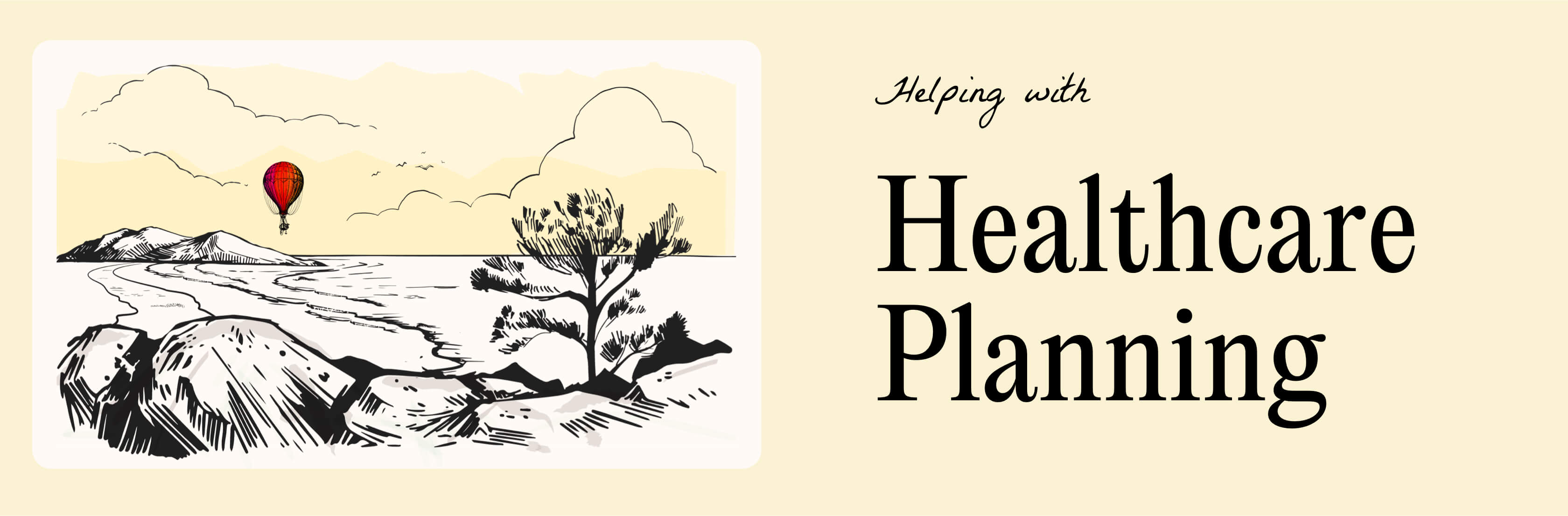 Digital banner design illustrating healthcare planning within the Five Pathways service suite.