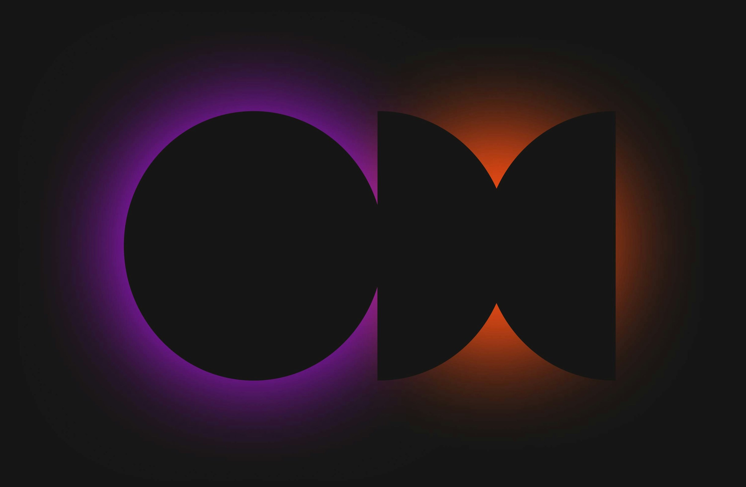 Open Home branding graphic featuring bold circular gradient shapes in purple and orange tones.